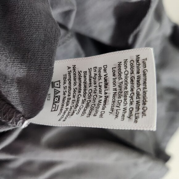 Womens Gray Tiered Midi Dress XXL Time And Tru Casual Relaxed Fit Short Sleeve - Picture 8 of 10